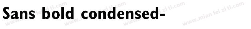 Sans bold condensed字体转换